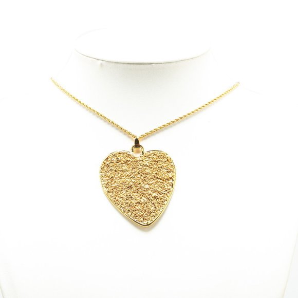 Saint Laurent Heart motif Gold Metal necklace - Picture 1 of 5